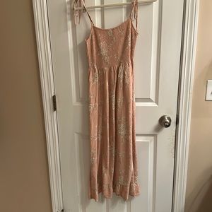 Forever 21 pink floral midi dress